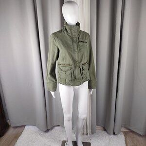 GAP Cotton Green Military Style Jacket Size Medium